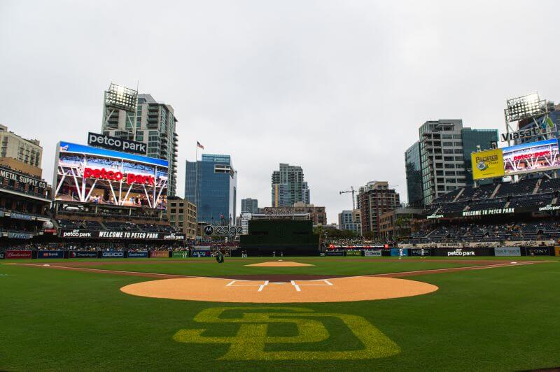Petco Park field where the San Diego Padres play their home baseball games.